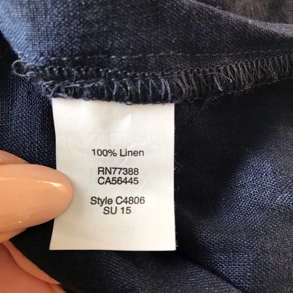 NWOT J. Crew factory cross back linen tee - Picture 5 of 5